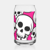 Pink Skull Pattern ガラス缶 (左)