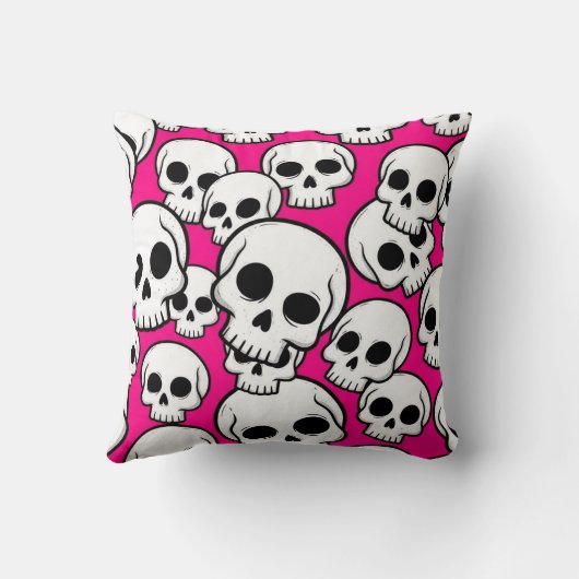 Pink Skull Pattern クッション (裏面)