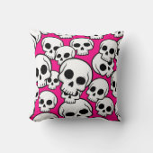 Pink Skull Pattern クッション (正面)