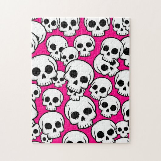 Pink Skull Pattern ジグソーパズル (縦)