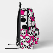 Pink Skull Pattern Backpack プリントバックパック (左)
