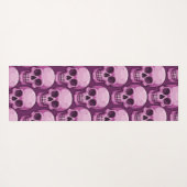 Pink Skull Pattern – Bold Repeating Design ヨガマット (裏面(横))
