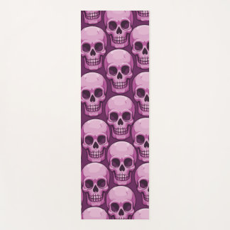 Pink Skull Pattern – Bold Repeating Design ヨガマット