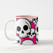 Pink Skull Pattern Coffee Mug ツートーンマグカップ (左)