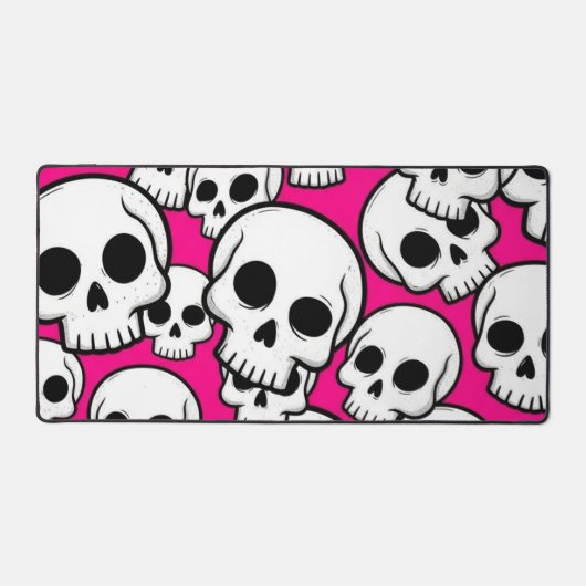 Pink Skull Pattern Desk Mat デスクマット (正面)