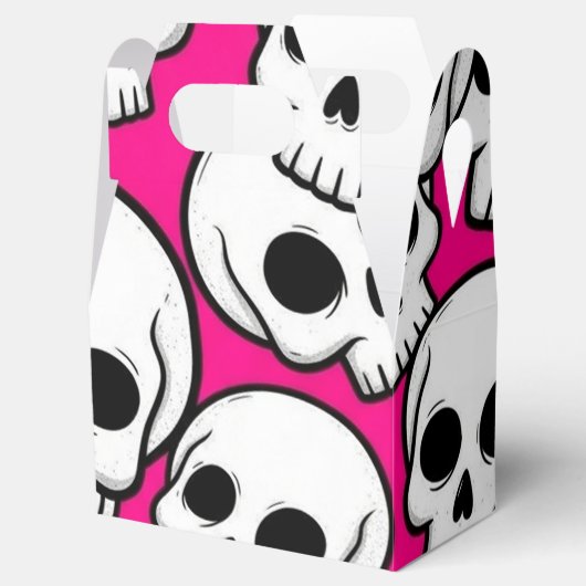 Pink Skull Pattern Favor Box フェイバーボックス (オープン)