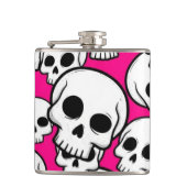 Pink Skull Pattern Flask フラスク (正面)