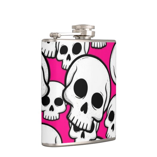 Pink Skull Pattern Flask フラスク (右)