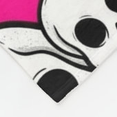 Pink Skull Pattern Fleece Blanket フリースブランケット (角)