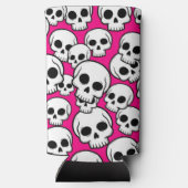 Pink Skull Pattern Foam Can/Bottle Cooler スリム缶クーラー (裏面)