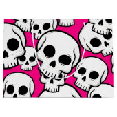 Pink Skull Pattern Gift Bag  ラージペーパーバッグ (正面)