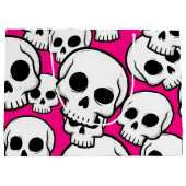 Pink Skull Pattern Gift Bag  ラージペーパーバッグ (裏面)