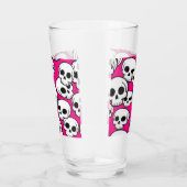 Pink Skull Pattern Glass Cup タンブラーグラス (右)