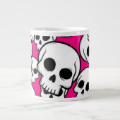 Pink Skull Pattern Jumbo Specialty Mug ジャンボコーヒーマグカップ (正面)