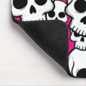 Pink Skull Pattern Mousepad マウスパッド (コーナー)