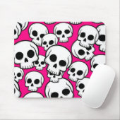 Pink Skull Pattern Mousepad マウスパッド (マウス)