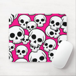 Pink Skull Pattern Mousepad マウスパッド