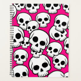 Pink Skull Pattern Planner プランナー手帳