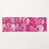 Pink Skull Pattern Pop Art Illustration ヨガマット (裏面(横))
