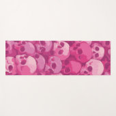 Pink Skull Pattern Pop Art Illustration ヨガマット (正面(横))