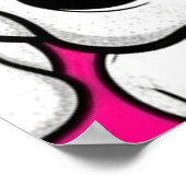 Pink Skull Pattern Poster ポスター (角)