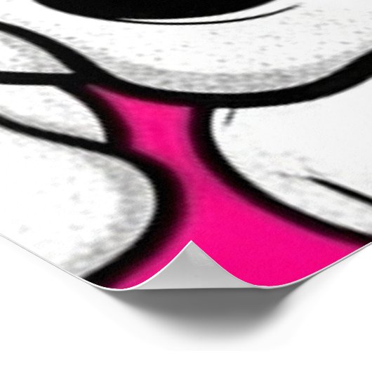 Pink Skull Pattern Poster ポスター (角)