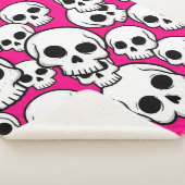 Pink Skull Pattern Sherpa Blanket シェルパブランケット (3/4)