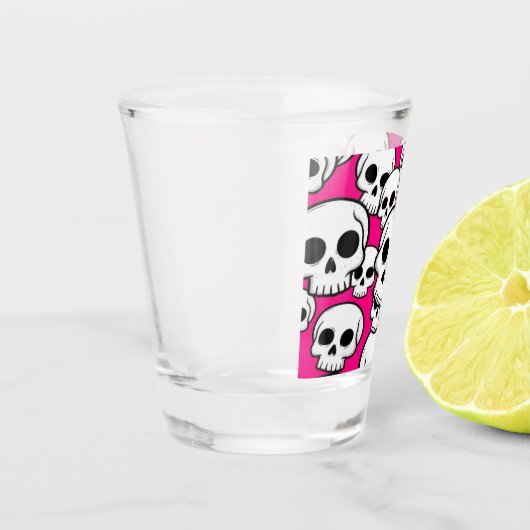 Pink Skull Pattern Shot glass ショットグラス (左)
