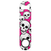 Pink Skull Pattern Stainless Steel Bottle Opener スピード栓抜き (裏面)