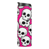 Pink Skull Pattern Thermal Tumbler タンブラー (回転右)