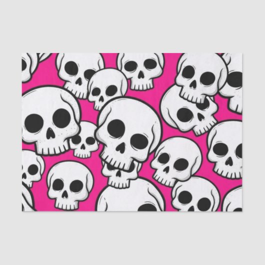 Pink Skull Pattern Tissue Paper 薄葉紙 (正面)
