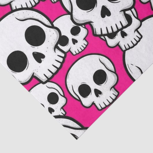 Pink Skull Pattern Tissue Paper 薄葉紙 (詳細)
