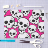 Pink Skull Pattern Tissue Paper 薄葉紙 (クラフト)
