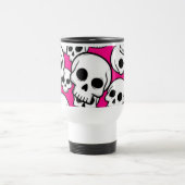 Pink Skull Pattern Travel/Commuter Mug トラベルマグ (中央)