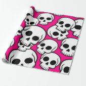 Pink Skull Pattern Wrapping Paper ラッピングペーパー (アンロールド)