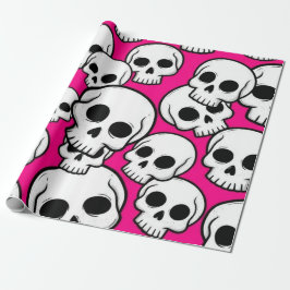 Pink Skull Pattern Wrapping Paper ラッピングペーパー