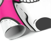 Pink Skull Pattern Wrapping Paper ラッピングペーパー (ロールコーナー)