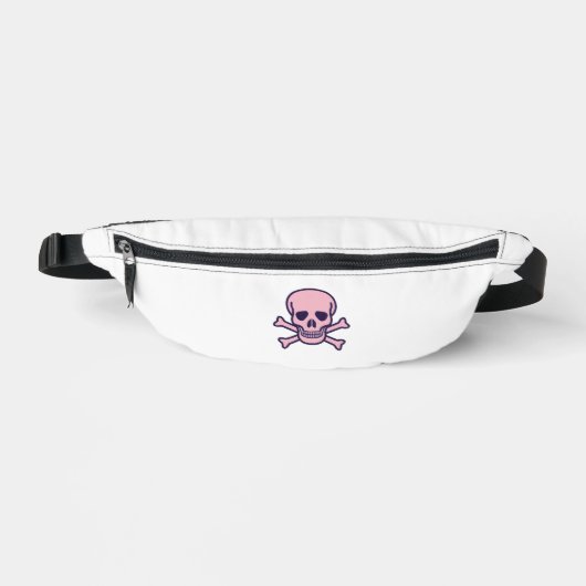 Pink Skull white fanny pack ファニーパック (正面)