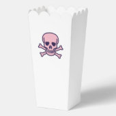 Pink Skull white popcorn boxes フェイバーボックス (正面)