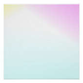 Pink & Sky Blue Modern Gradient Art Wall Poster ポスター (正面)