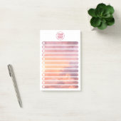 Pink Sky Clouds Stylish Business Logo To Do List ポストイット (オフィス)