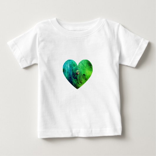 Pink Slime Heart Baby T-Shirt  ベビーTシャツ (正面)