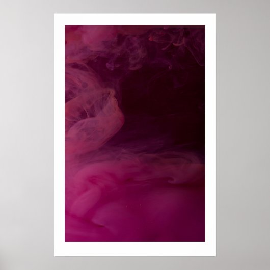 Pink Smoke Abstract Art Prints Scandi Geometric ポスター (正面)