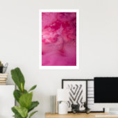 Pink Smoke Abstract Art Prints Scandi Geometric ポスター (ホームオフィス)