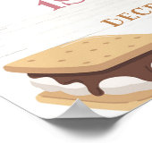 Pink S'more Girl 1st Birthday Welcome Sign Poster ポスター (角)