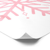 Pink Snowflake ポスター (角)