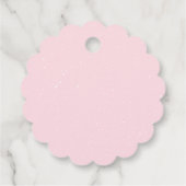Pink Snowflake Festive Candy Girl Baby Shower  フェイバータグ (裏面)