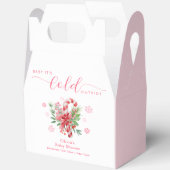 Pink Snowflake Festive Candy Girl Baby Shower  フェイバーボックス (見開き)