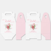 Pink Snowflake Festive Candy Girl Baby Shower  フェイバーボックス (見開き)