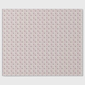 Pink Snowflake Pattern Winter ラッピングペーパー (フラット)